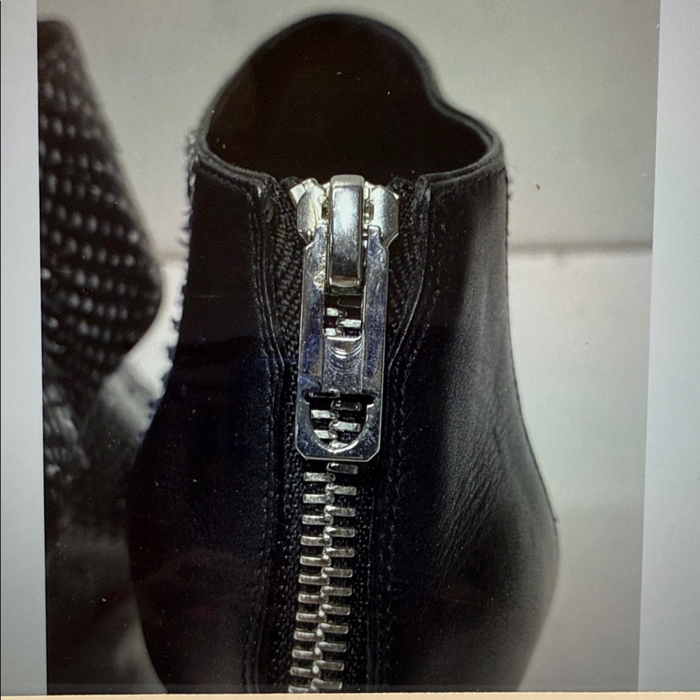 Balenciaga Black Heeled Ankle Boots with Textured Design - Picture 5 of 11